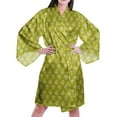 thumbnail image 5 of Moomaya Printed Womens Kimono Sleeve Robes Satin Silk Getting Ready Bridal Robe Coverup, 5 of 7