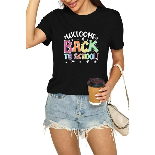 Welcome Back to School Shirts for Teacher Women Teachers Students First Day of School Tees Teachers Life T-Shirt