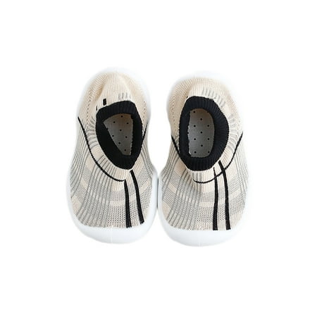 

Lacyhop Baby Floor Slippers Rubber Sole Ankle Socks Prewalker Sock Shoes Indoor Lightweight Crib Shoe Non-slip First Walker Slipper Light Khaki 4.5C