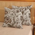 thumbnail image 2 of Brown Chinoiserie Pillow Covers 18x18 Inch 2 Pcs Spring Fall Floral Decor Throw Pillows Boho Vintage Flower Seasonal Outdoor Indoor Decoration Pillowcase Linen Cushion Cover for Couch Sofa, 2 of 6