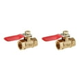 thumbnail image 4 of ZheElen Valve à Bille en Laiton Filetée Polyvalente pour Usages Multiples FF 12mm Rouge 2Ensemble, 4 of 6