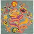 thumbnail image 6 of SAFAVIEH Blossom Mary Floral Flames Wool Area Rug, Blue/Multi, 2'6" x 4', 6 of 10