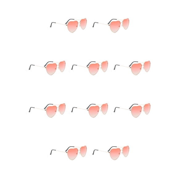 Qarigey Gafas de sol de corazón Estilo vintage resistente al desgaste Protección ocular segura Gafas de seguridad Accesorios de mujer para viajar Playa Rojo 10piezas Qarigey CBP391256