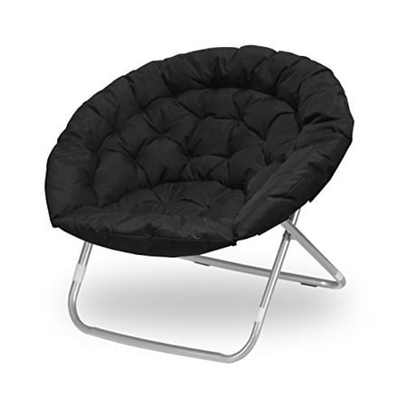 Urban Shop Oversized Saucer Chair Black Walmart