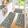 thumbnail image 3 of Findosom 3pcs Boho Kitchen Mat Set,Farmhouse Kitchen Rugs and Mat,Washable Non Slip Kitchen Mats Vintage Floor Mat Carpet for Hallway Laundry Room Sink,20"x32"+20"x47"+20"x59" Gray, 3 of 8