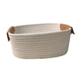 thumbnail image 3 of Cesta de almacenamiento de algodón tejida cesta de picnic decoración del hogar elegante cesta de fruta cesta de picnic para aperitivos sándwiches pan S, 3 of 8