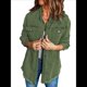 thumbnail image 2 of Chaqueta Vaquera Oversize para Mujer, Camisas Vaqueras Casuales de Larga, Chaqueta Vaquera Desgastada, Conjuntos de 2025. Verde XL, 2 of 9