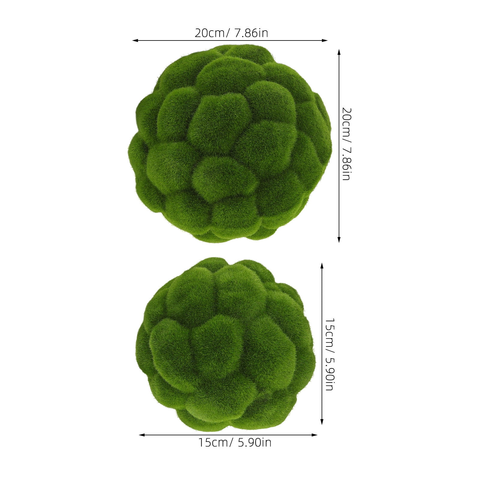 Mobestech 2-Pack Realistic Artificial Moss Rock Decor for Indoor Home Decoration, Natural-Looking Moss Pieces