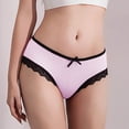 thumbnail image 2 of Xucatan Women's Low Rise Floral Embroidered Bow Bikini Panties, Scalloped Underwear, Soft Stretchy Breathable Feminine Briefs, Romantic Style Hipster Panties for Women, Daily Wear Panties Gift, 2 of 6