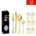 thumbnail image 1 of AMERTEER Silverware Set Flatware Set Stainless Steel Dinnerware Set for 6  24-Piece Cutlery Set  Silver, 1 of 7