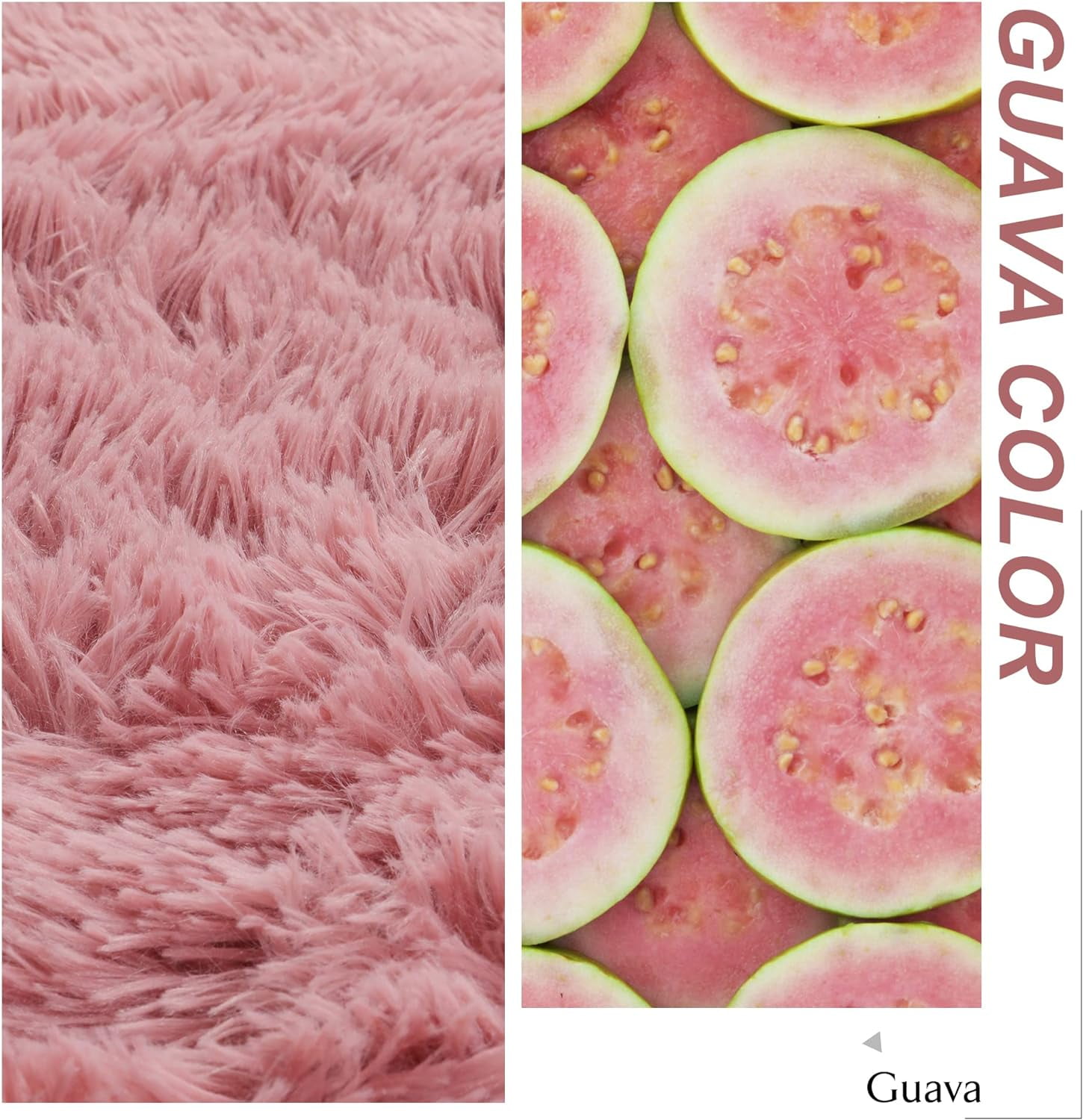 Junovo Round Fluffy Area Rugs For Kids Girls Princess Castle Plush Shaggy Carpet Cute Circle Nursery Rug For Kids Room Bedroom Living Room,4'x4',Blush