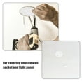 thumbnail image 3 of ELAYARD 50Pcs White Electrical Box Cover Plate Ceiling Hole Cover for Recessed Light and Junction Box, 3 of 8