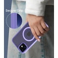 thumbnail image 6 of for iPhone 12 / 12 Pro Case Compatible with MagSafe, Translucent Matte Shockproof Phone Case Cover - Purple, 6 of 7