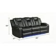 thumbnail image 3 of Modern Simple Leather Power Recliner 2PC Set (220×80×75cm) with Unique LED Lights, 3 of 17
