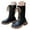 Black, variant on Zshosam Girls Cowgirl Boots Girls Lace Up Mid Calf Combat Boots Fashion Round Toe Side Zipper Sole Boot For Toddler Little Kid Big Kid Size 13,(Black Little Kids 13)