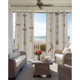 thumbnail image 6 of Easter Blackout Curtains for Bedroom Living Room Darkening Curtains 84 Inch Length 2 Panels Set Vintage Funny Country Bunny Eggs Cute Bow Beige Window Curtain Window Treatment Grommet Drapes 42"x84", 6 of 9