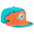 thumbnail image 3 of Men's New Era  Aqua/Orange Miami Dolphins Break 59FIFTY Fitted Hat, 3 of 5
