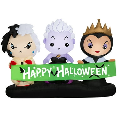 Gemmy Airblown Inflatable Disney Villains Scene Disney, 4 ft Tall, Green