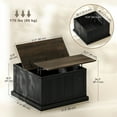 thumbnail image 3 of HOMCOM Lift Top Coffee Table with Charging Station and Storage, Black, 3 of 10