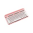 thumbnail image 1 of HAOANWireless Keyboard Cute Compact 2.4G USB Wireless Keyboard Round Key Quiet Click Small Size For Computer Laptop PC Desktop Pink, 1 of 6