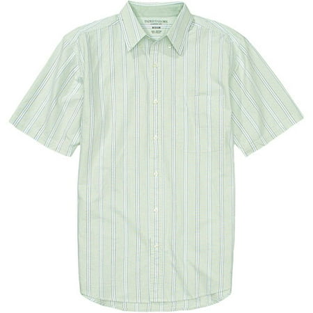 Faded Glory - Big Men's Short-Sleeved Striped Oxford Shirt