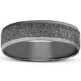 thumbnail image 1 of Mens 10K Black Gold Textured Wedding Band, 1 of 2