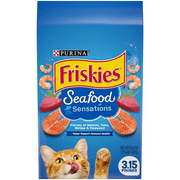 Friskies Seafood Sensations Salmon & Tuna Dry Cat Food, 3.15 lb Bag