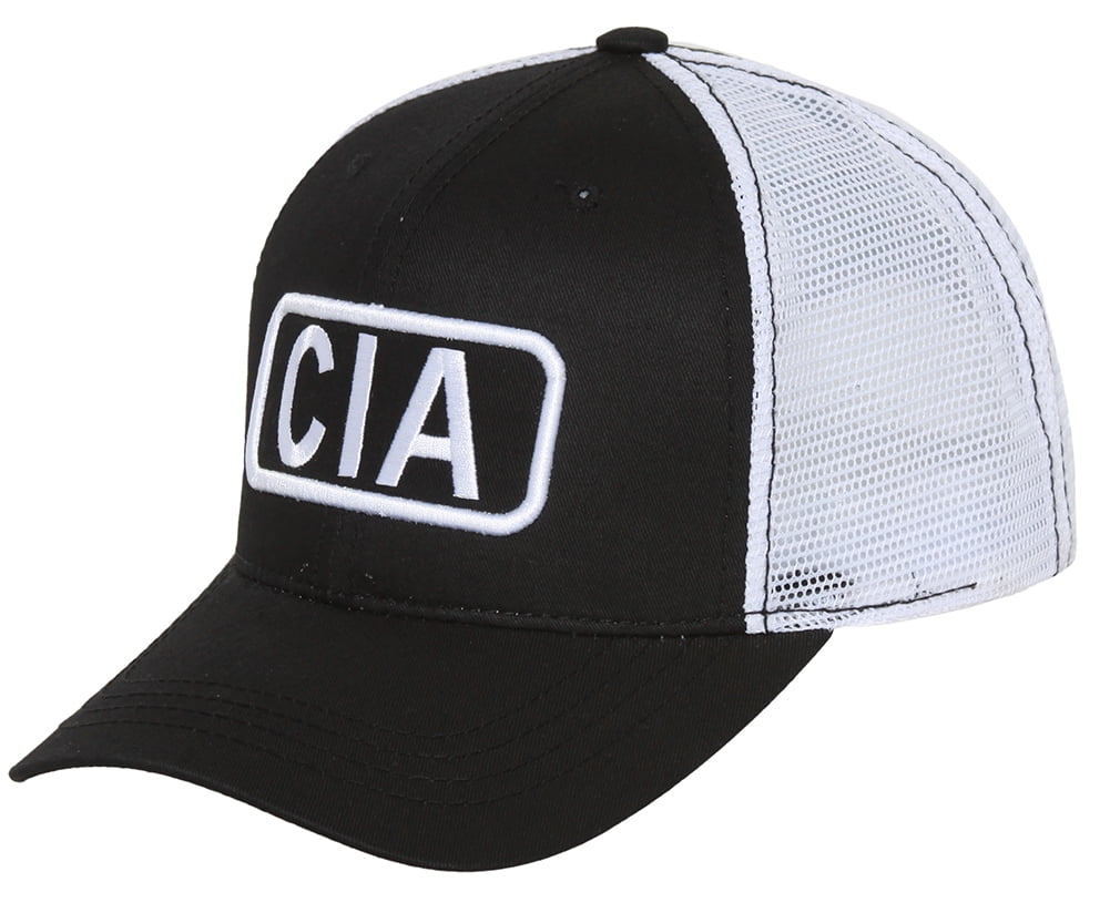 Law Enforcement CIA Adjustable Trucker Hat Black