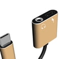 thumbnail image 3 of Bearachild USB C Audio Splitter C a Jack 3,5mm tipo C Cable adaptador auriculares Cable auricular 3,5mm adaptador convertidor para Teléfono y Comunicación Oro tirano, 3 of 5