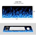thumbnail image 2 of SHIQI-Blue Flaming Fire Flame Mouse Pad Gaming XL Large Mousepad Desk Mat Long Extended Big Keyboard Pads Table Accessories for Gaming and Office Pc Laptop Computer 31.5 X 11.8 Inch, 2 of 4