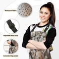 thumbnail image 2 of 5-Piece Kitchen Apron Set with Heat-Resistant Gloves & Insulation Mats for Cooking, Baking, BBQ Easter Bunny Wooden Figurine, 2 of 6