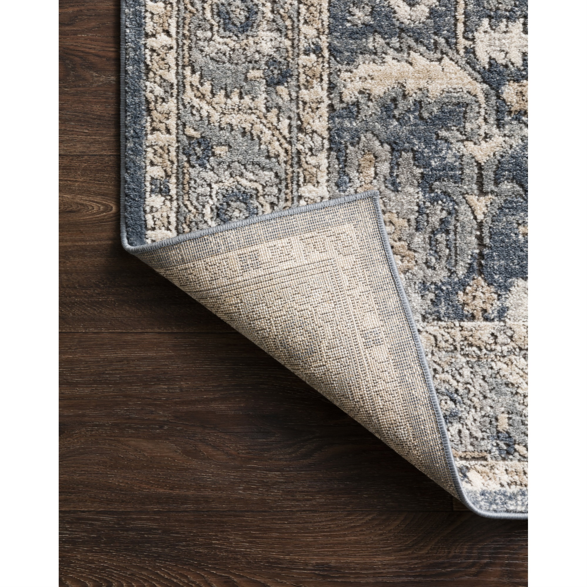 Loloi Teagan Denim / Pebble 2'-8" x 10'-6" Runner Rug