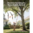 thumbnail image 4 of Manual Pole Saw 4.46 to 26.4 ft Extendable Tree Pruner with Scissors Sharp 65Mn Steel Blade Lightweight Fiberglass Handle Two Double Hook Saws for High Branch Trimming Palms and Shrubs, 4 of 6
