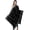 jet black, variant on Shawl from Nagaland with Woven Border and Thread Weave – jet black