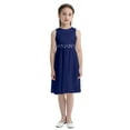thumbnail image 3 of Alvivi Flower Girls Dress Sequined Lace Chiffon Princess Party Ball Gown 2-16 Navy Blue 10, 3 of 7