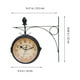 thumbnail image 5 of Reloj de pared de doble cara de estilo europeo Relojes clásicos creativos Monocromo (negro), 5 of 8