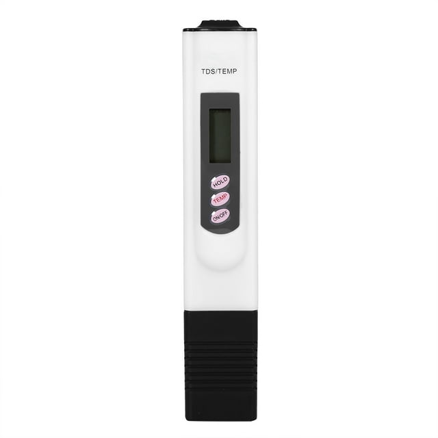 Medidor de pureza de agua con pantalla LCD digital, medidor de TDS, filtro, 0-9999 ppm, temperatura, color blanco