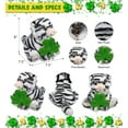 thumbnail image 2 of DolliBu Squat White Tiger Stuffed Animal with Green Plush Shamrock, Cute Green Shamrock Plush, Fun St Patricks Day Stuffed Animal Tiger, Good Luck St Patricks Day Toys for Kids, Baby - 8 Inches, 2 of 5