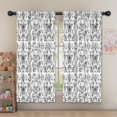 thumbnail image 5 of Blackout Kids Curtains,White Gothic Hand Butterfly Pattern Childrens Insulated Curtains Set Of 2,Bedroom Essentials,Toddler Room Decor 52x63in(132x160cm), 5 of 5