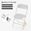 thumbnail image 3 of LIFERECORD 6 Pcs Plastic Folding Chair Indoor Outdoor Activity Lightweight Folding Chair, 3 of 4