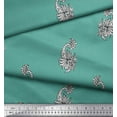 thumbnail image 3 of Soimoi Polyester Crepe Fabric Floral Block Print Sewing Fabric Yard 52 Inch Wide, 3 of 3