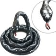thumbnail image 2 of Serpiente de goma larga de 53 pulgadas de color, juguetes de serpiente falsas, bolsa de fiesta, relleno, disfraz de broma de Halloween (negro) Feliz Sencillez, 2 of 4