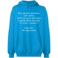 thumbnail image 2 of OXI Hoodie Sweatshirt - Optimist Pessimist And Realist, Basic Casual Hoodie for Men's and Women Fleece Hoodie Long Sleeve - Sapphire Medium, 2 of 3