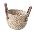 thumbnail image 4 of TISHITA Woven Planter Basket Seagrass Planter Basket Organizer Decorative with Handle Flower Pot for Picnic Indoor Living Room Garden S, 4 of 8