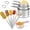 Non Magnetic-Square-10PCS, variant on Stainless Steel Measuring Cups & Spoons Set for Cooking and Baking, Nesting Measuring Cups Measuring Spoons for Measuring Dry or Liquid Ingredients, Kitchen Gadgets, 10Pack