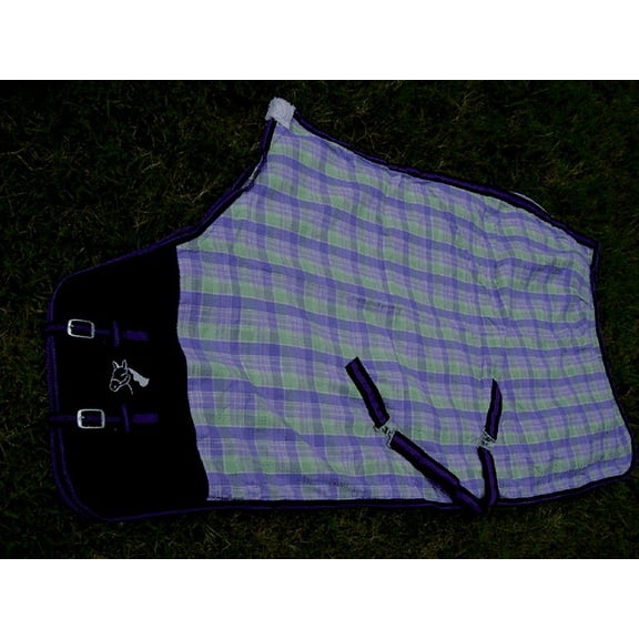 72" Horse Cotton Sheet Blanket Rug Summer Spring Purple 5332