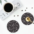 thumbnail image 4 of Pofeuu Anchors Print Coasters for Drinks, 4Pack PU Leather Coasters, Bar Drink Coasters for Tabletop Protection, Furniture from Damage-Round Shape, 4 of 6