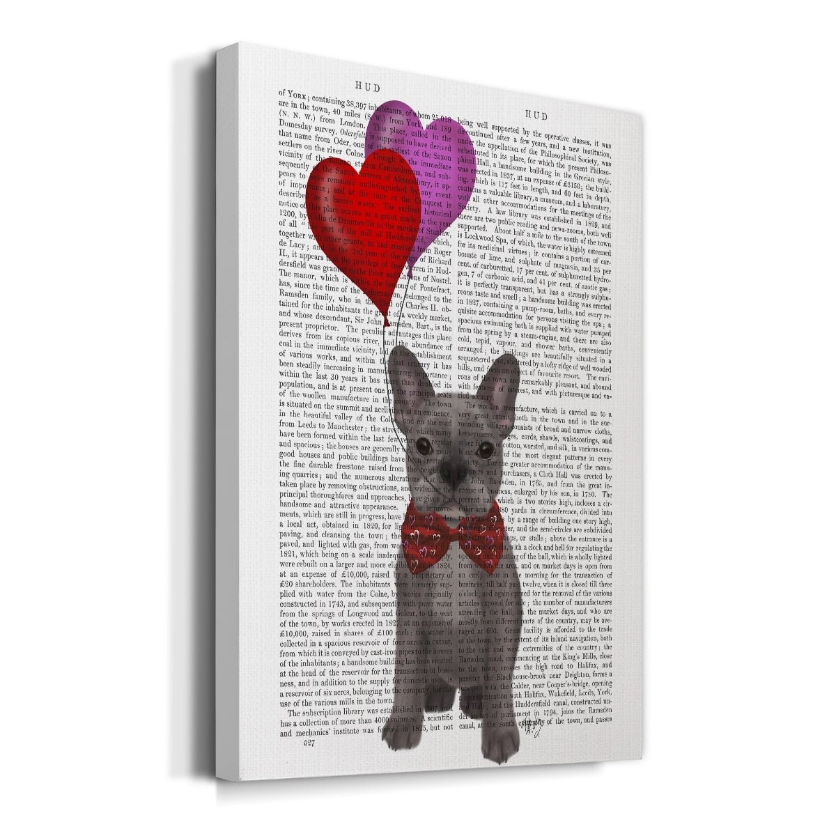 French Bulldog and Balloons Premium Gallery Wrapped Canvas - Ready to Hang
