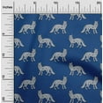 thumbnail image 1 of oneOone Viscose Chiffon Fabric Fox Block Printed Craft Fabric BTY 42 Inch Wide, 1 of 4