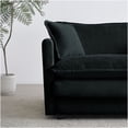 thumbnail image 3 of Black Chenille Ottoman Footrest for Sofa, Modular Accent Stool with Breathable Fabric and Solid Wood Frame, Comfy Seat for Living Room, 3 of 4
